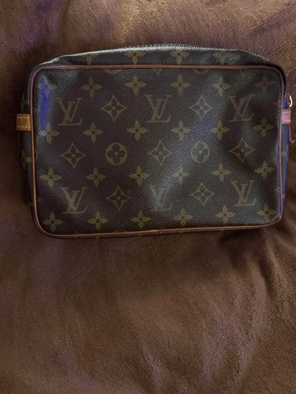 Louis Vuitton Monogram Canvas Toiletry Pouch in Brown and Tan - Picture 2 of 4